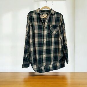 Denim & Supply Ralph Lauren Boyfriend Flannel Shirt Womens Large Plaid Cotton